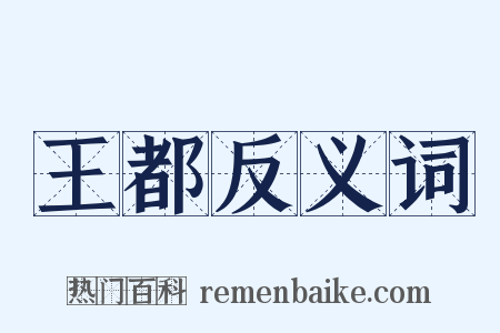 王都反义词是什么意思的图片